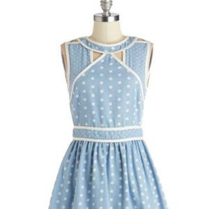 Dear Creatures Blue Polka Dot Dress (please read!)